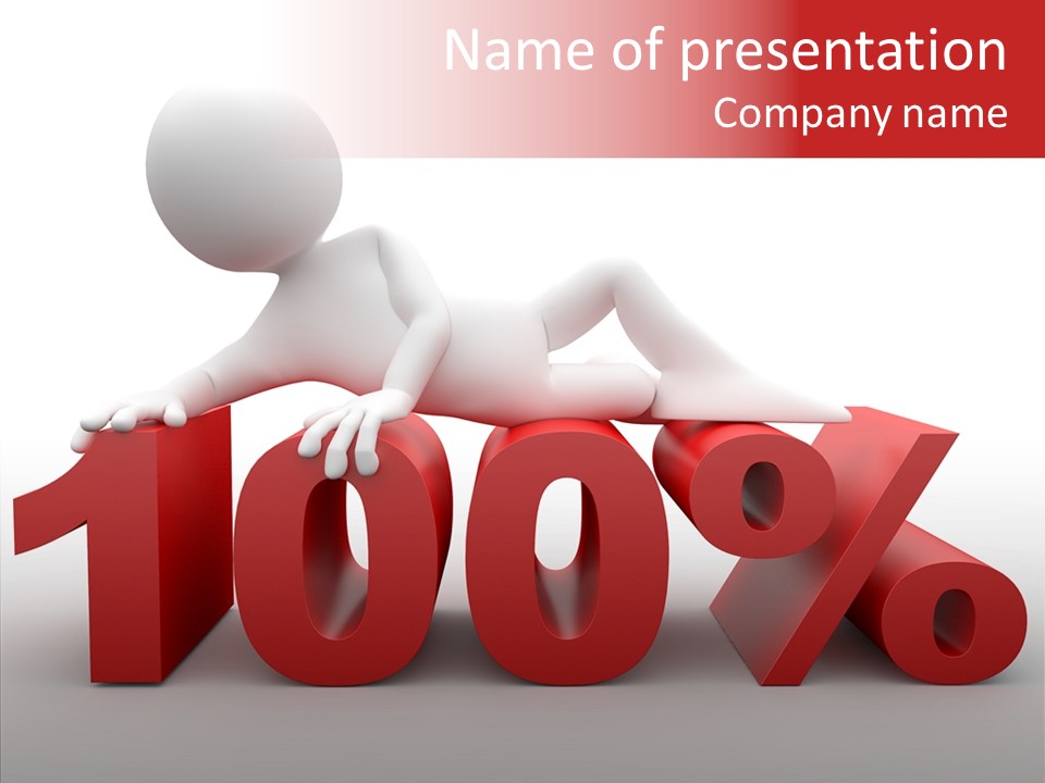 Human Hundred Percentage PowerPoint Template