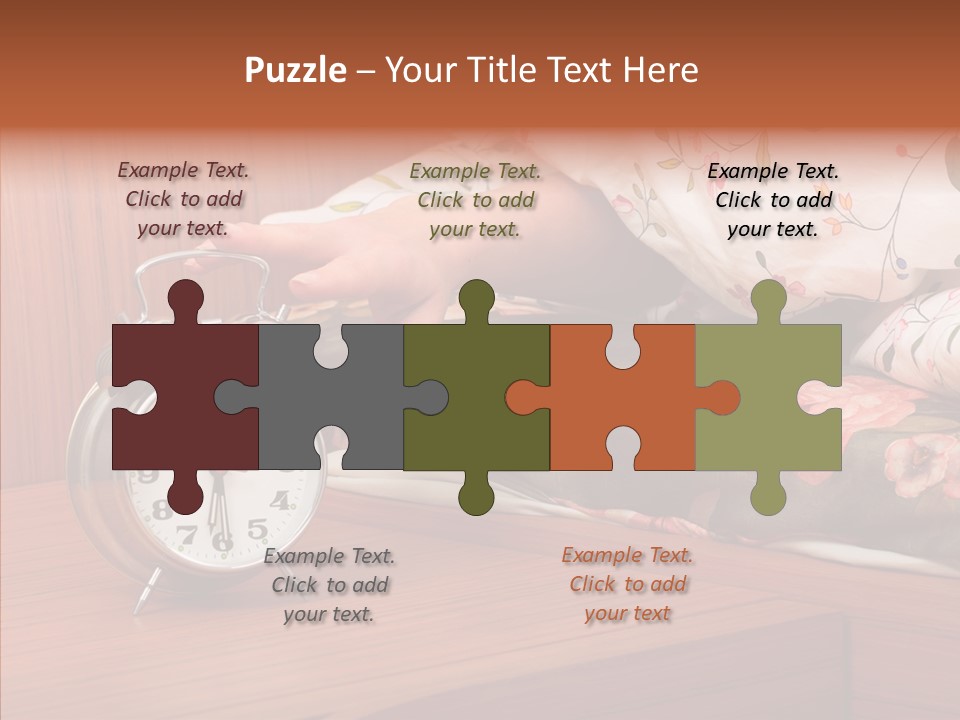 Clock Morning Arm PowerPoint Template