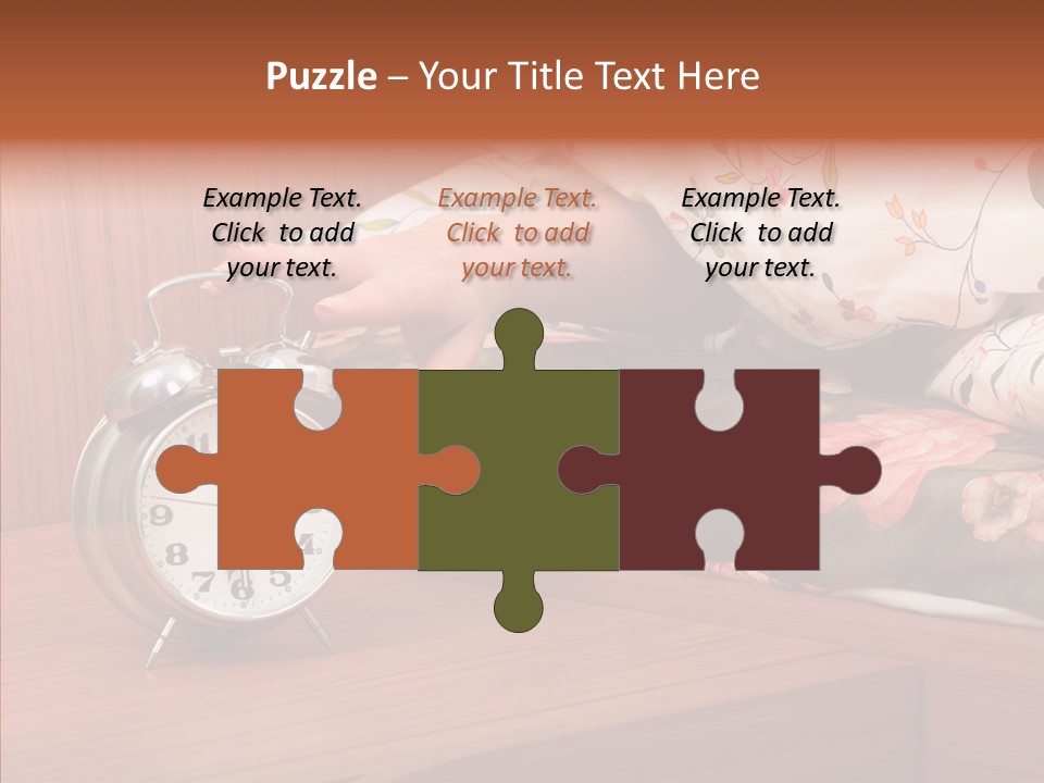 Clock Morning Arm PowerPoint Template