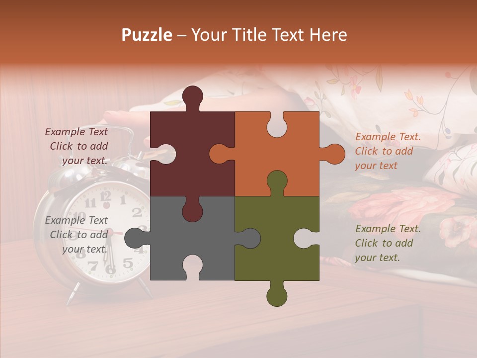 Clock Morning Arm PowerPoint Template