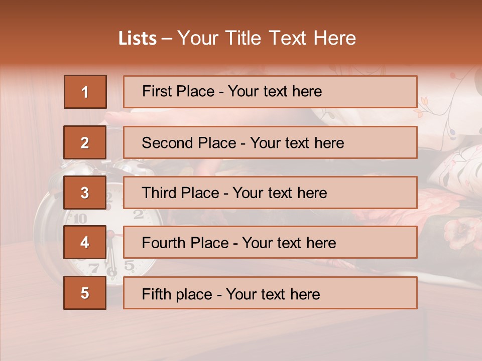Clock Morning Arm PowerPoint Template