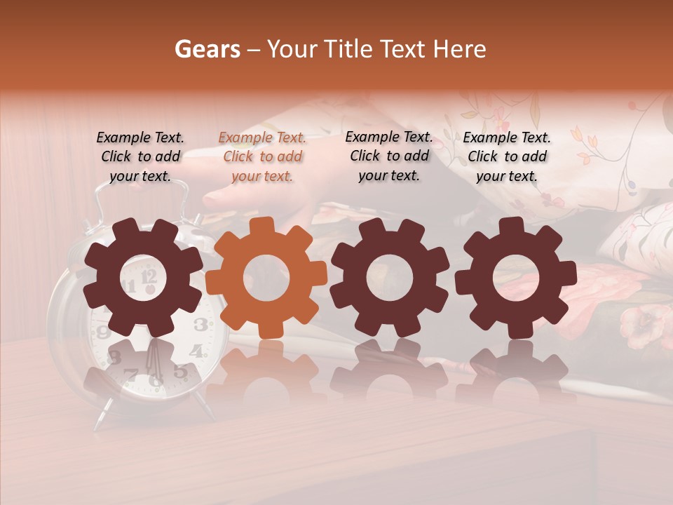 Clock Morning Arm PowerPoint Template