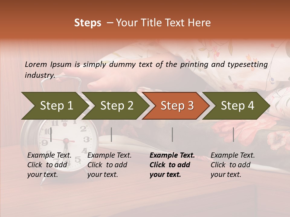 Clock Morning Arm PowerPoint Template