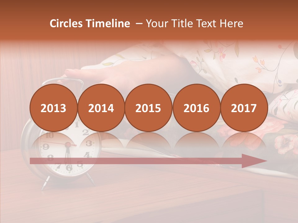 Clock Morning Arm PowerPoint Template