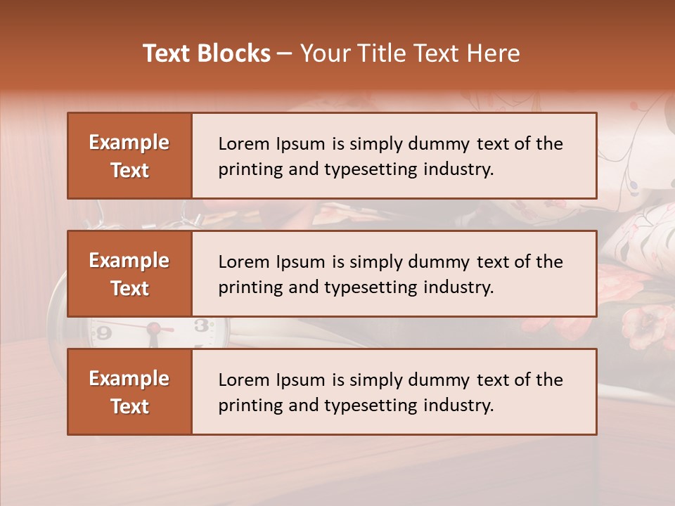 Clock Morning Arm PowerPoint Template