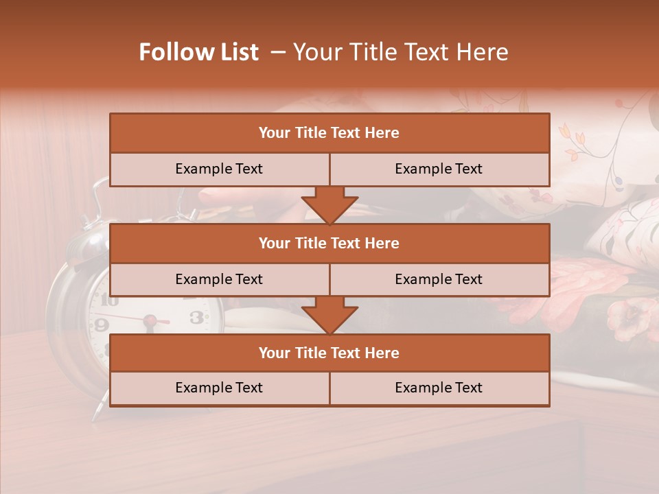 Clock Morning Arm PowerPoint Template