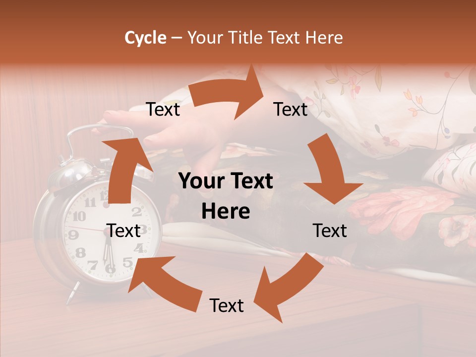 Clock Morning Arm PowerPoint Template
