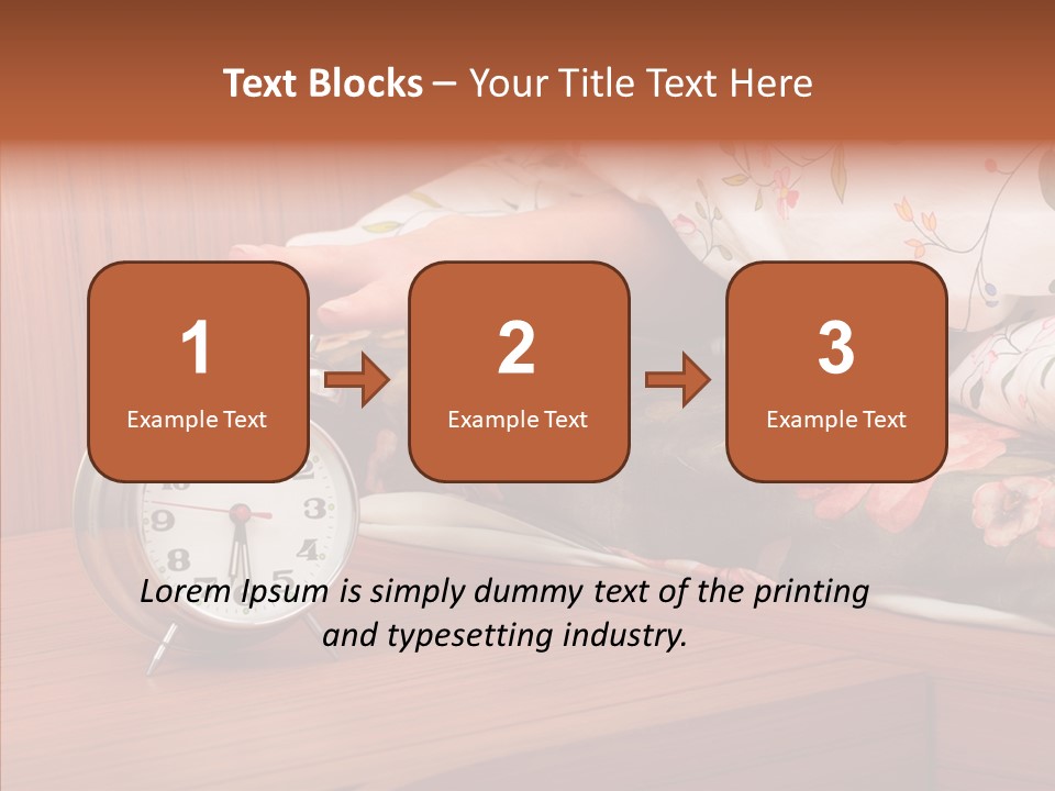 Clock Morning Arm PowerPoint Template