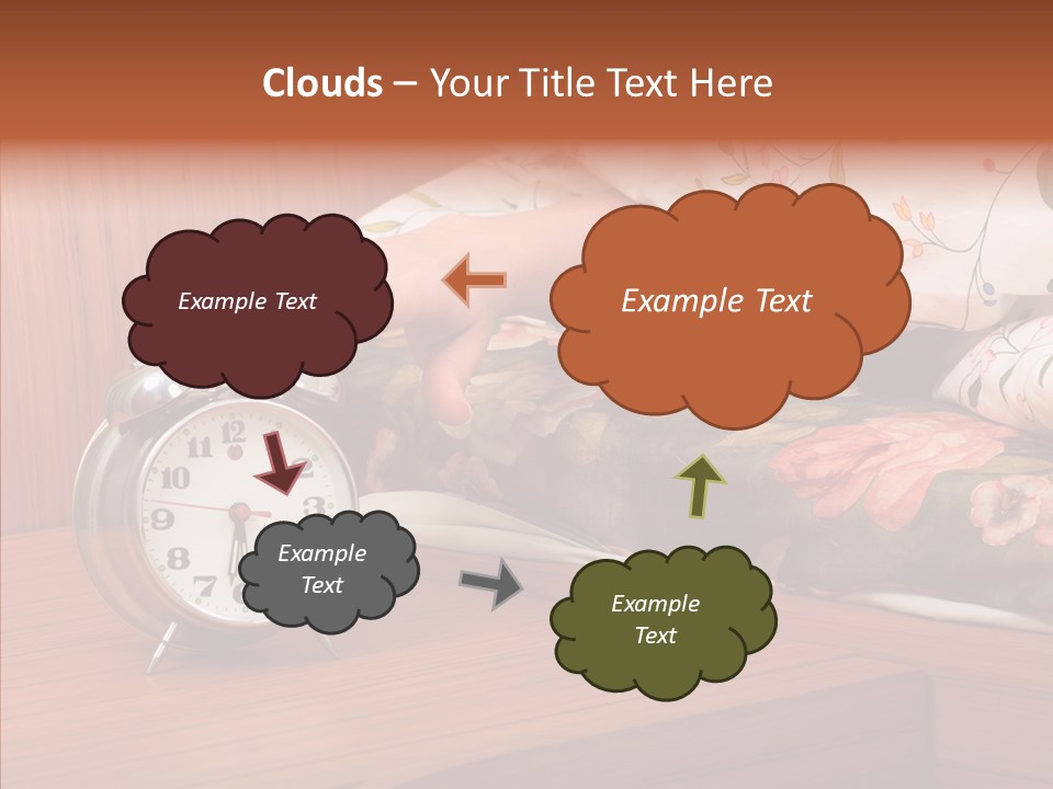 Clock Morning Arm PowerPoint Template