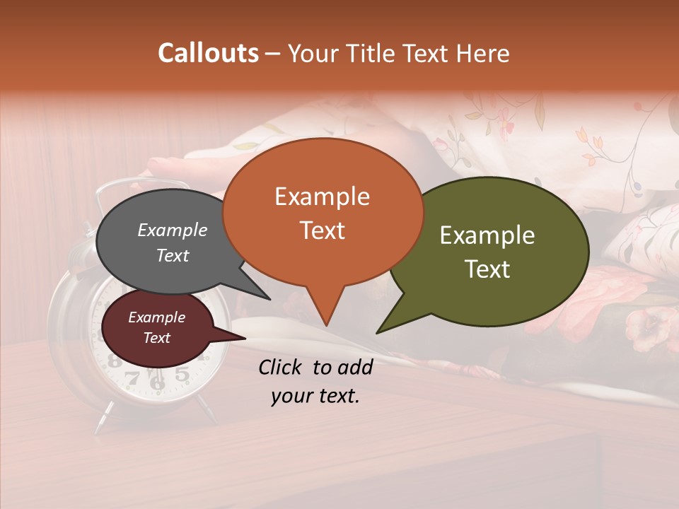 Clock Morning Arm PowerPoint Template