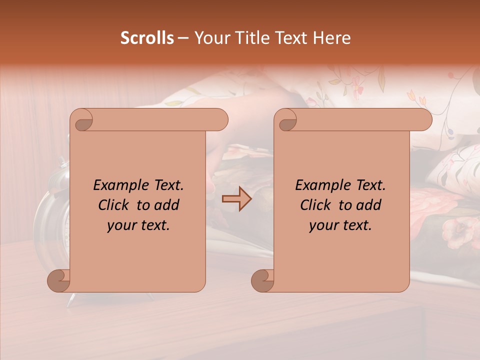 Clock Morning Arm PowerPoint Template