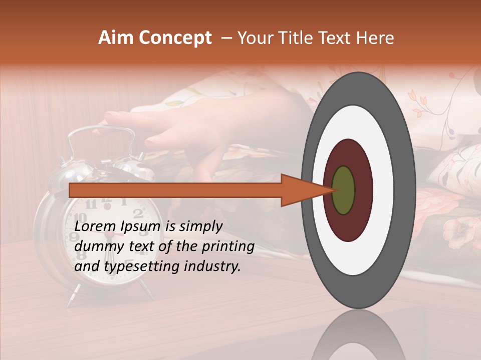 Clock Morning Arm PowerPoint Template