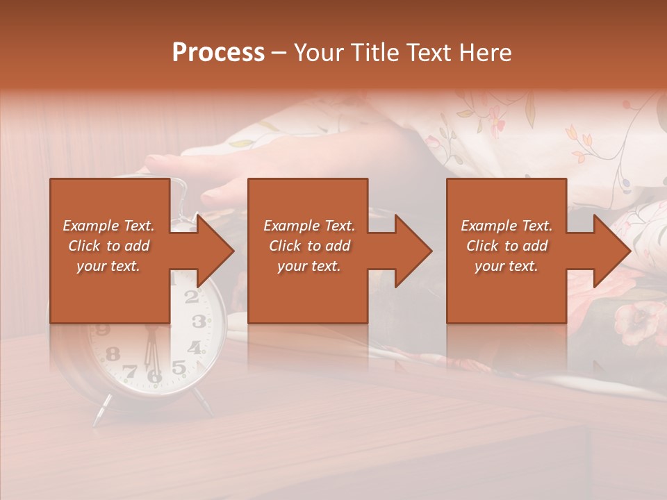 Clock Morning Arm PowerPoint Template