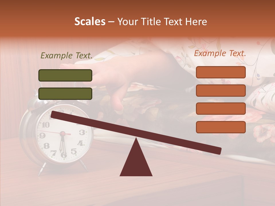 Clock Morning Arm PowerPoint Template