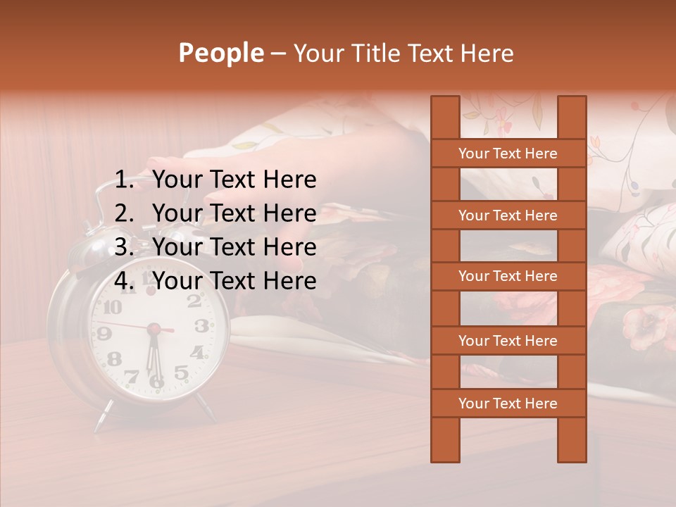 Clock Morning Arm PowerPoint Template
