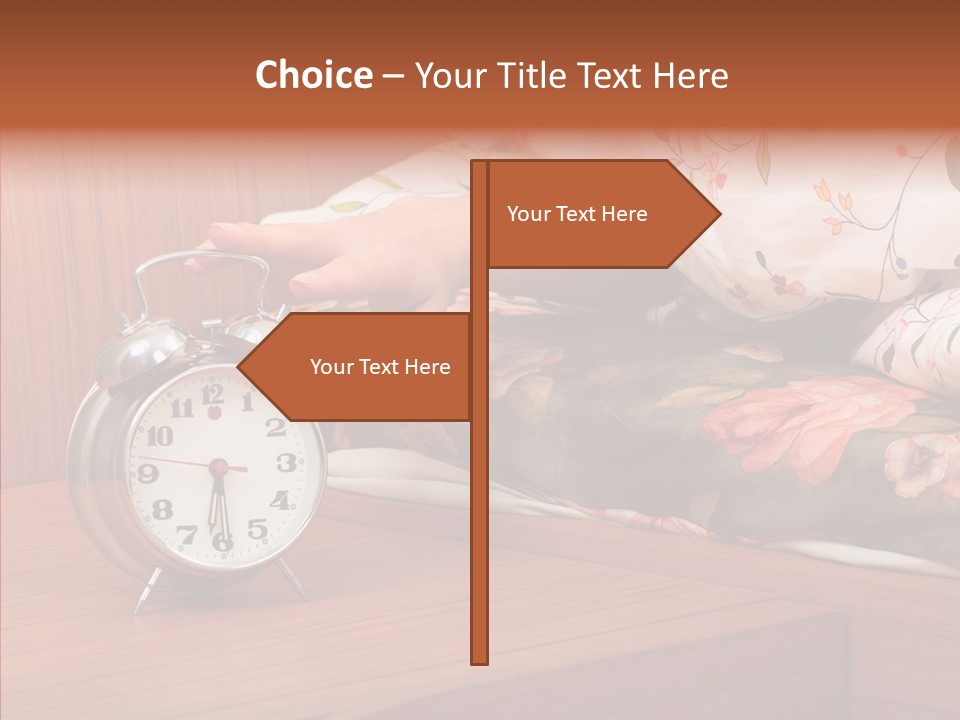 Clock Morning Arm PowerPoint Template