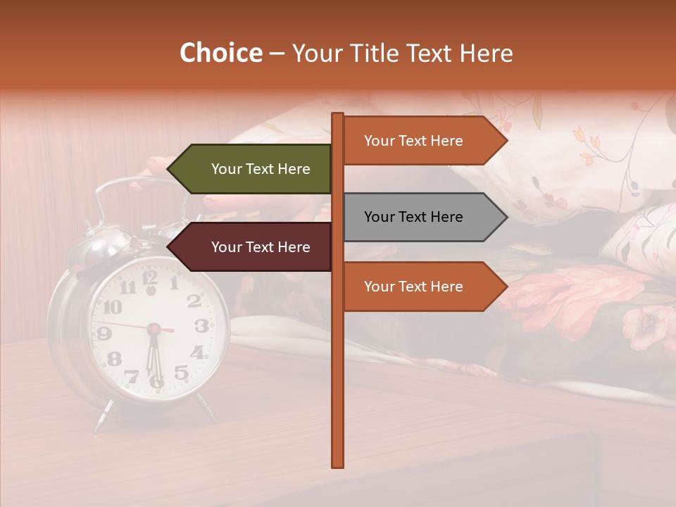 Clock Morning Arm PowerPoint Template