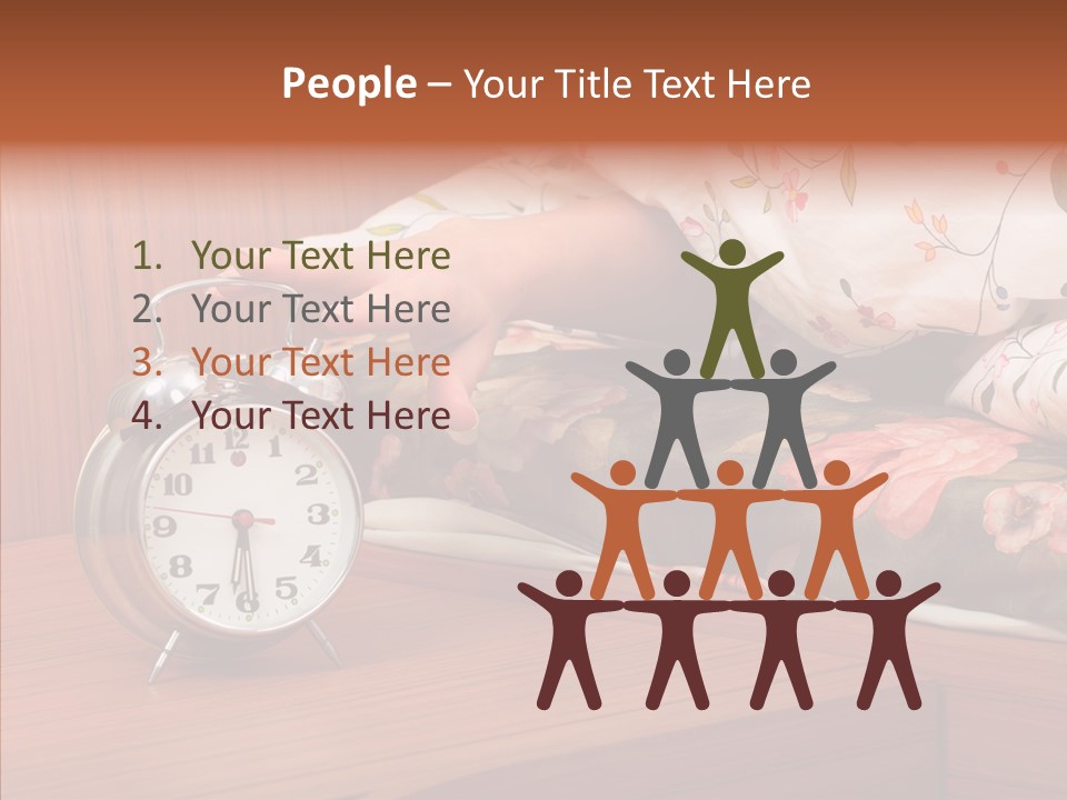 Clock Morning Arm PowerPoint Template