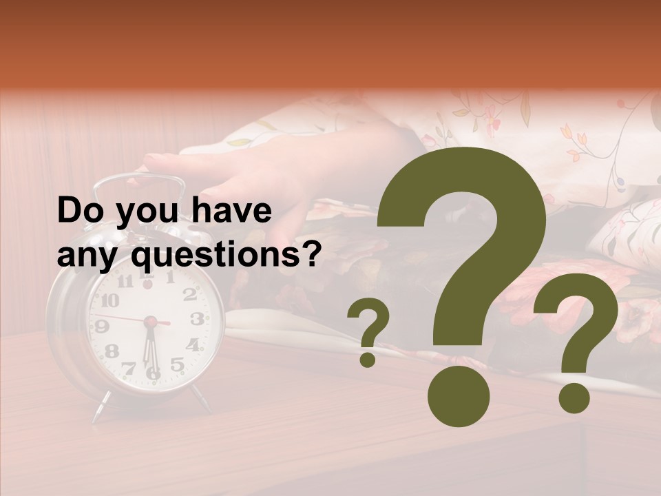 Clock Morning Arm PowerPoint Template