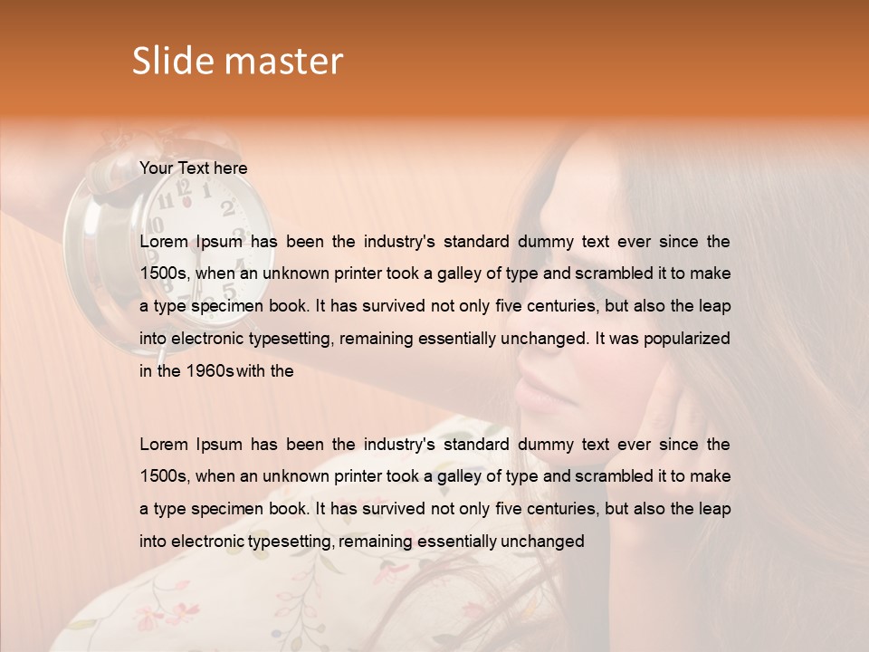 Caucasian Relaxation Women PowerPoint Template