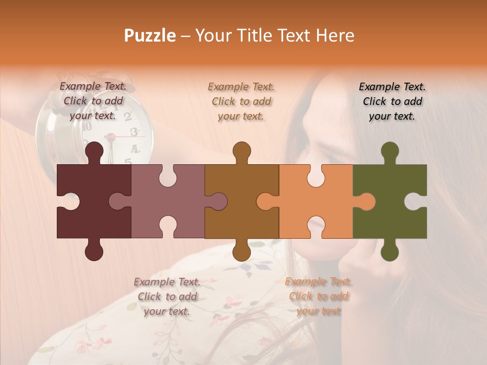 Caucasian Relaxation Women PowerPoint Template