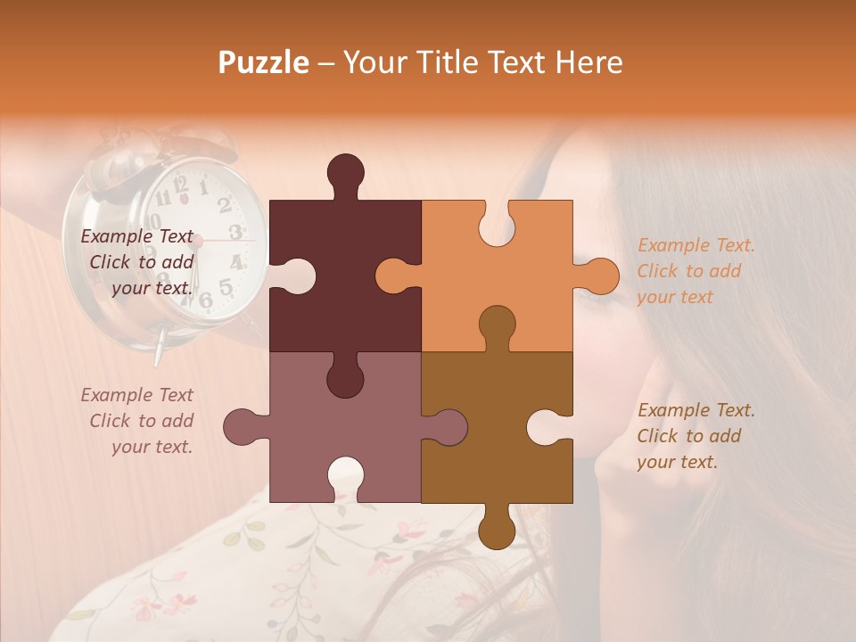 Caucasian Relaxation Women PowerPoint Template