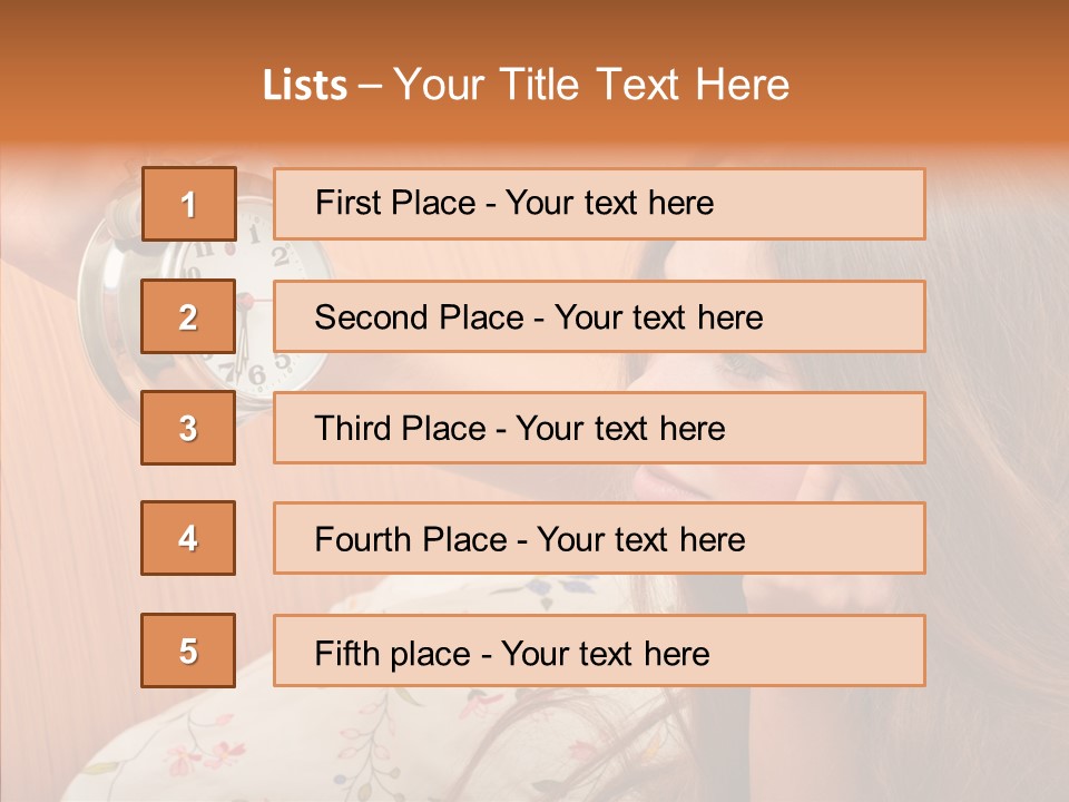 Caucasian Relaxation Women PowerPoint Template