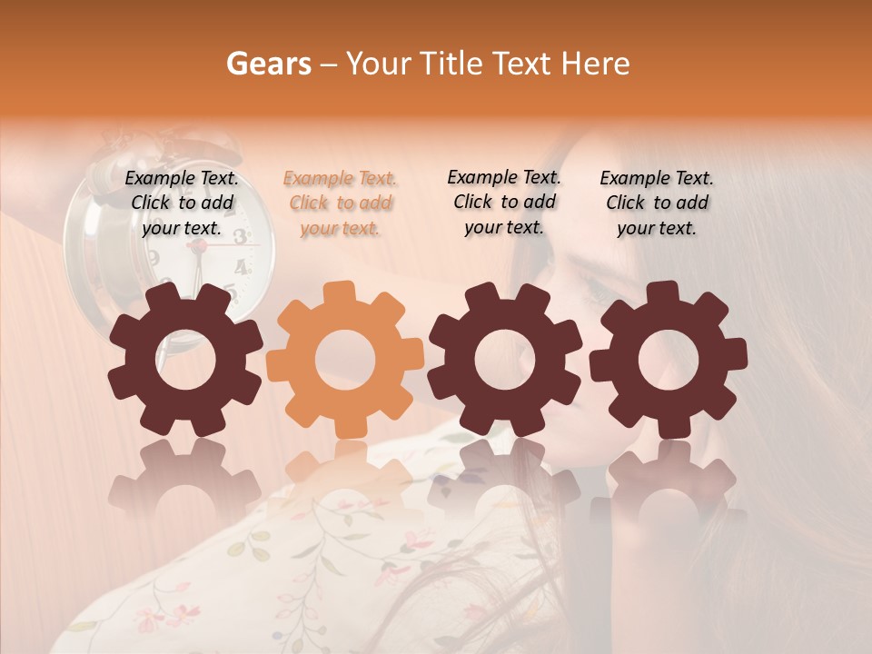 Caucasian Relaxation Women PowerPoint Template