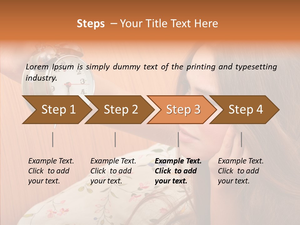 Caucasian Relaxation Women PowerPoint Template