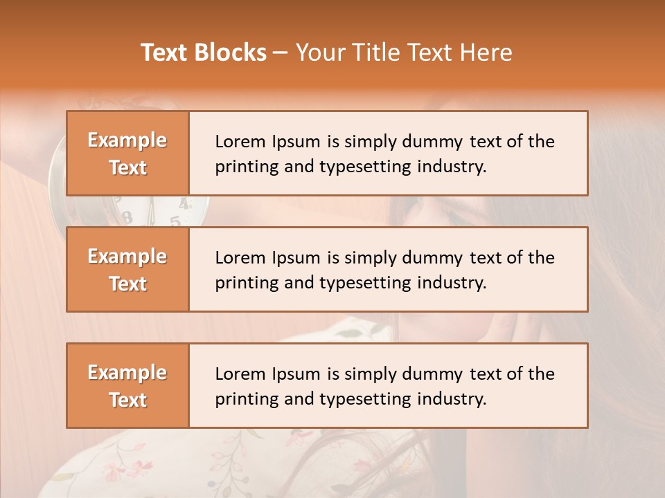 Caucasian Relaxation Women PowerPoint Template