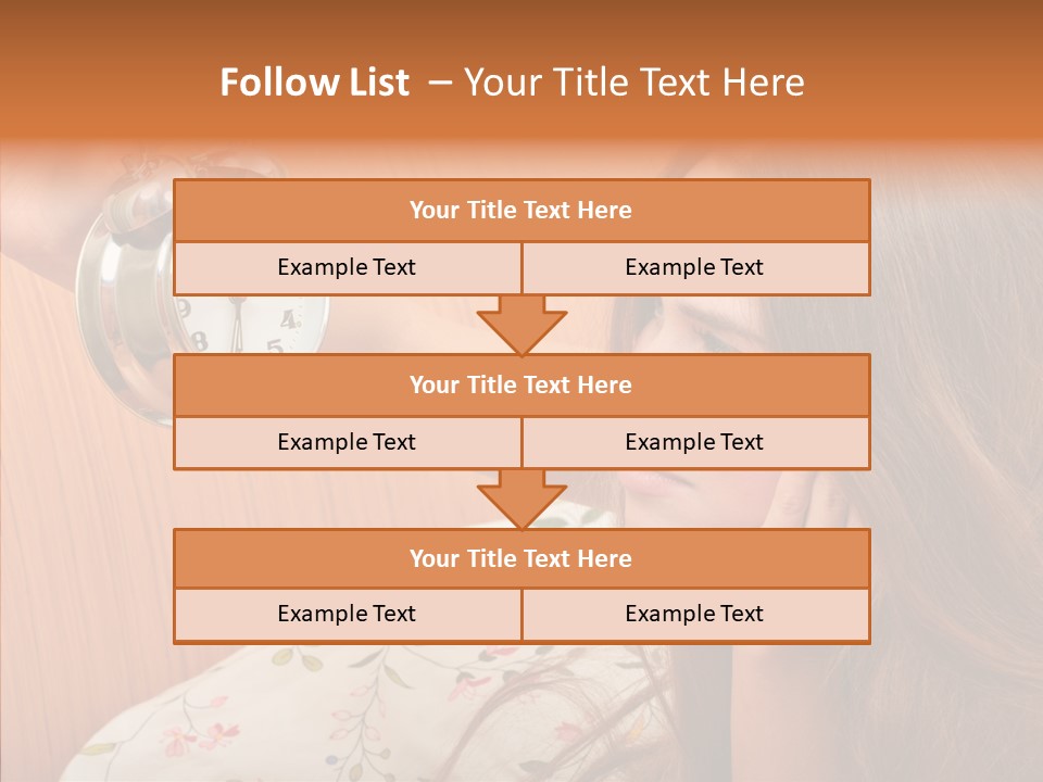 Caucasian Relaxation Women PowerPoint Template