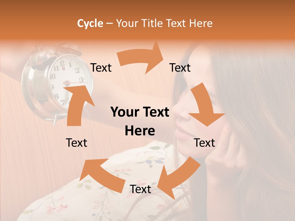 Caucasian Relaxation Women PowerPoint Template