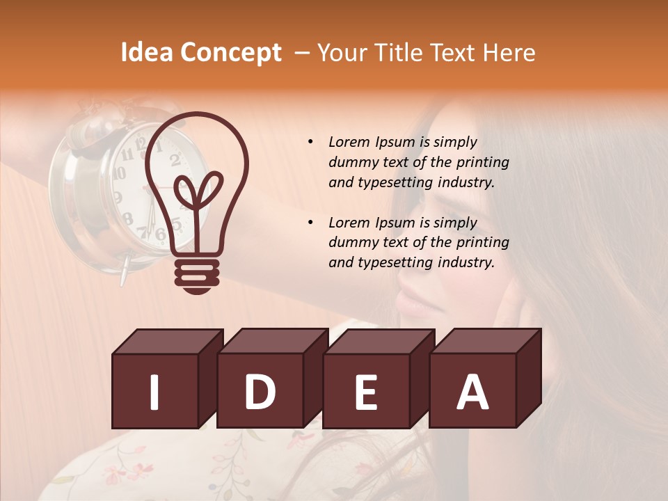 Caucasian Relaxation Women PowerPoint Template