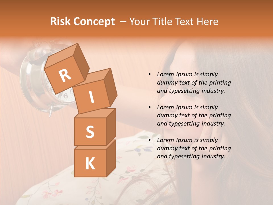 Caucasian Relaxation Women PowerPoint Template