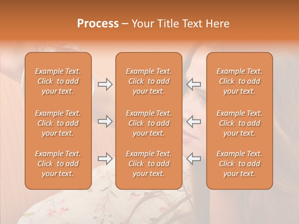 Caucasian Relaxation Women PowerPoint Template