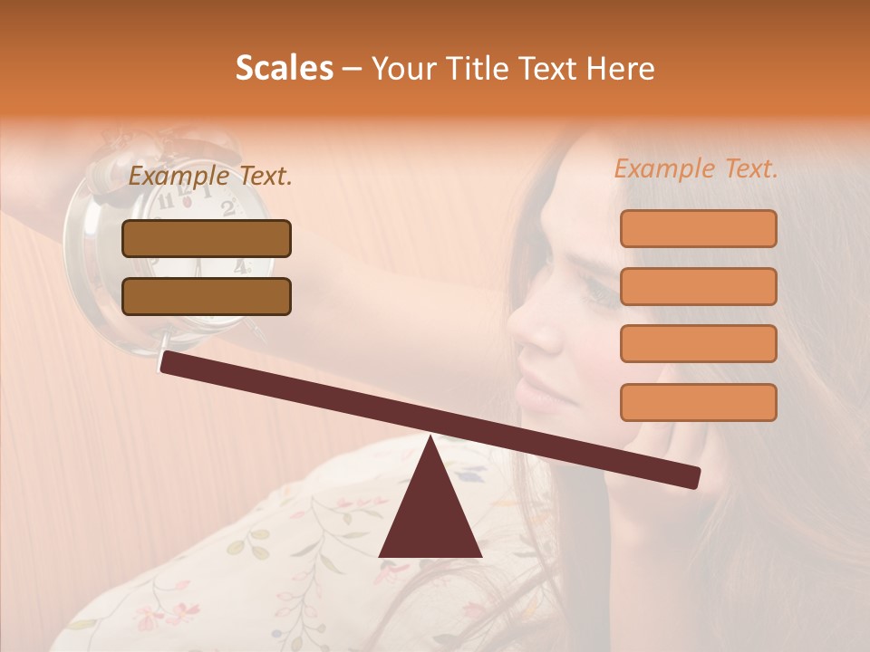 Caucasian Relaxation Women PowerPoint Template