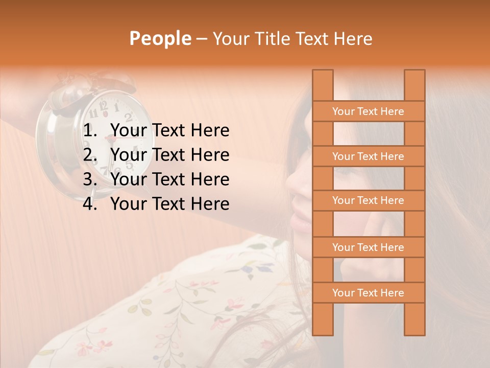 Caucasian Relaxation Women PowerPoint Template