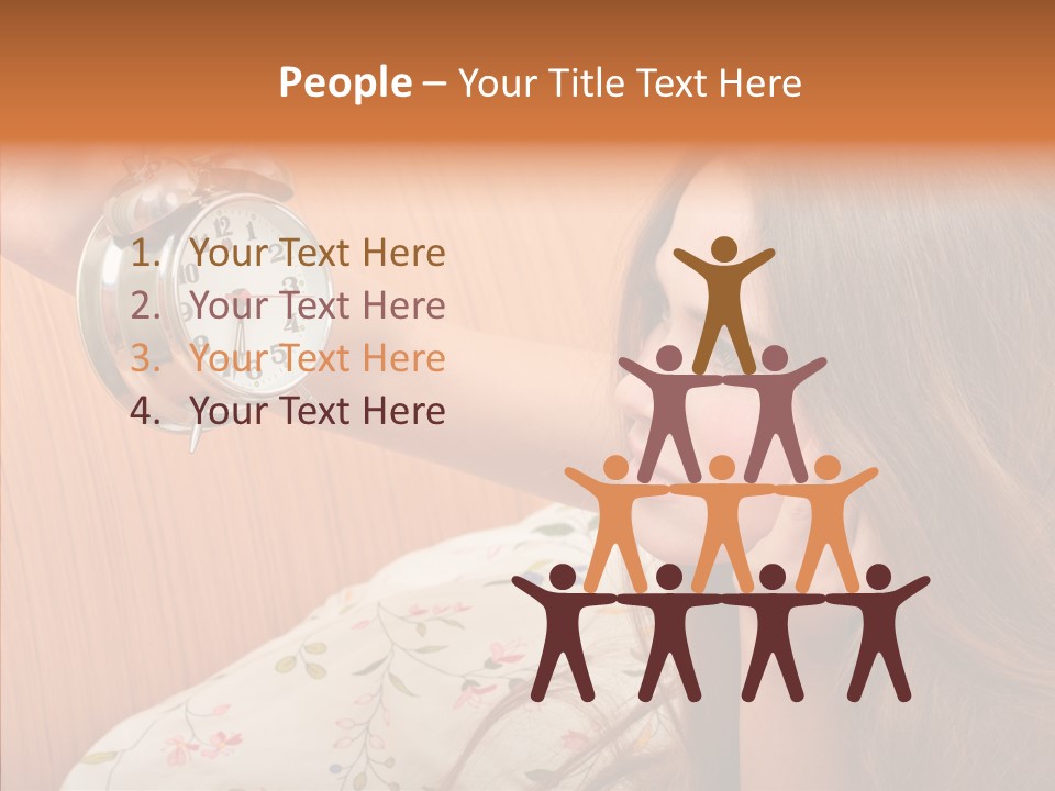 Caucasian Relaxation Women PowerPoint Template