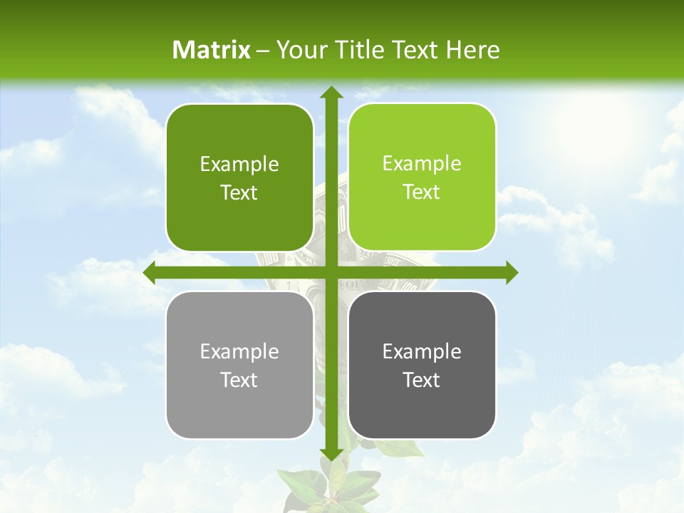 Leaf Currency Wealth PowerPoint Template