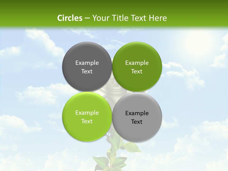 Leaf Currency Wealth PowerPoint Template