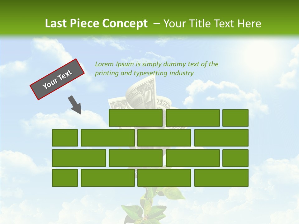 Leaf Currency Wealth PowerPoint Template