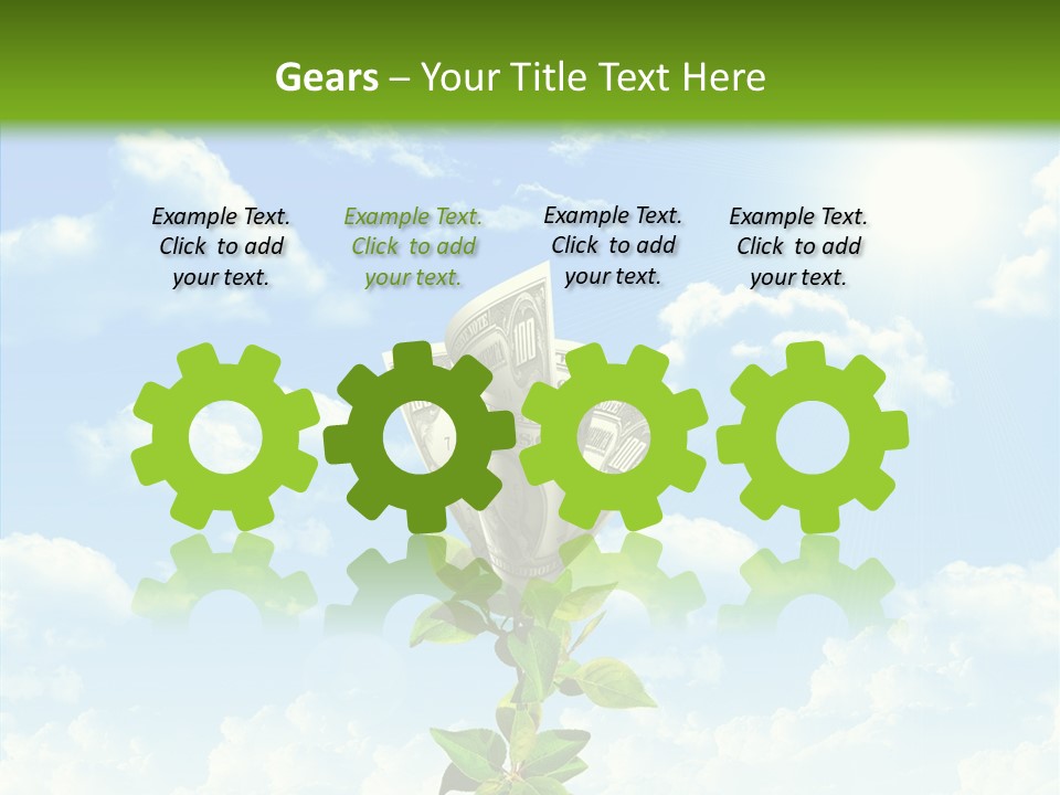 Leaf Currency Wealth PowerPoint Template