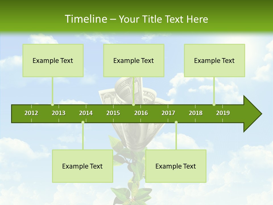 Leaf Currency Wealth PowerPoint Template