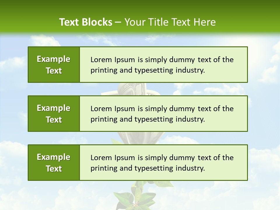 Leaf Currency Wealth PowerPoint Template