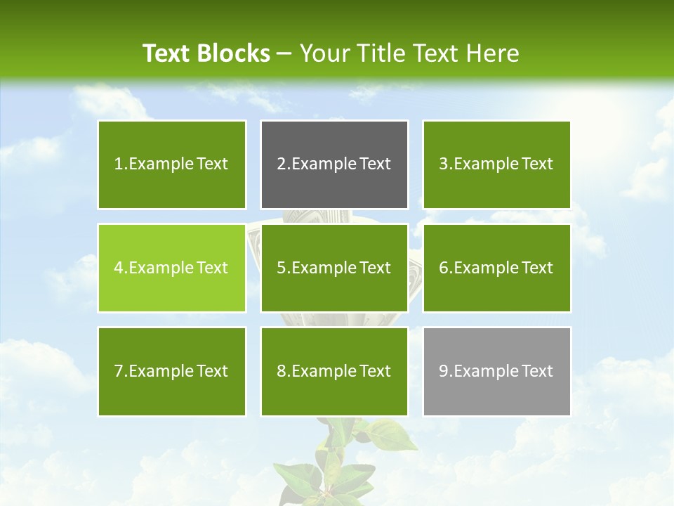 Leaf Currency Wealth PowerPoint Template