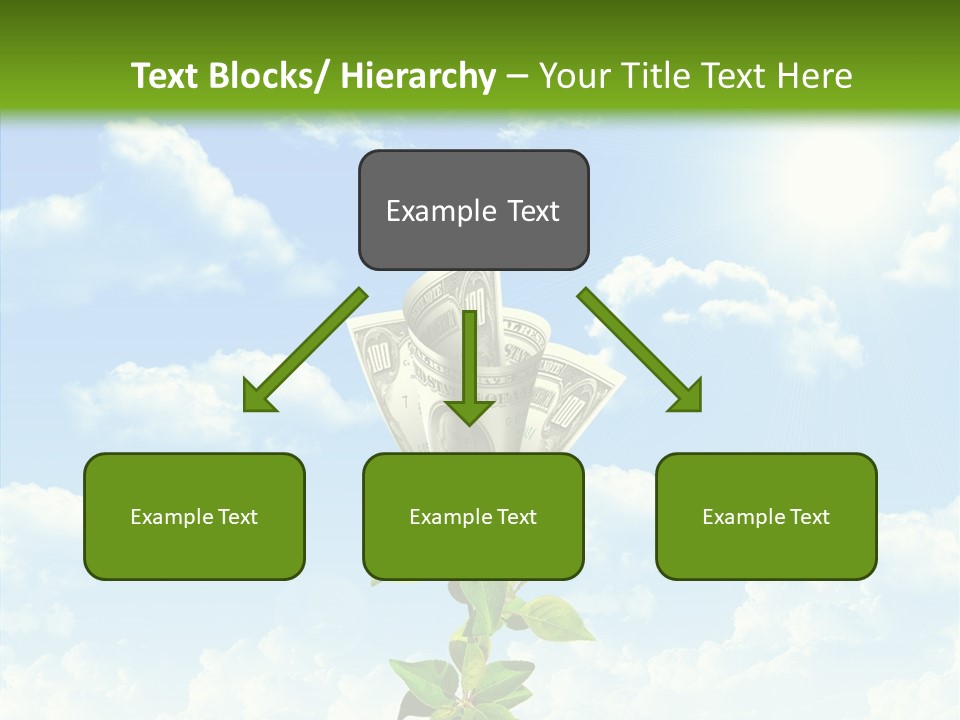 Leaf Currency Wealth PowerPoint Template