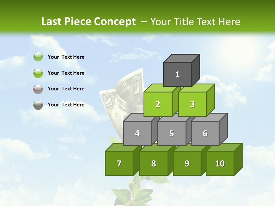 Leaf Currency Wealth PowerPoint Template