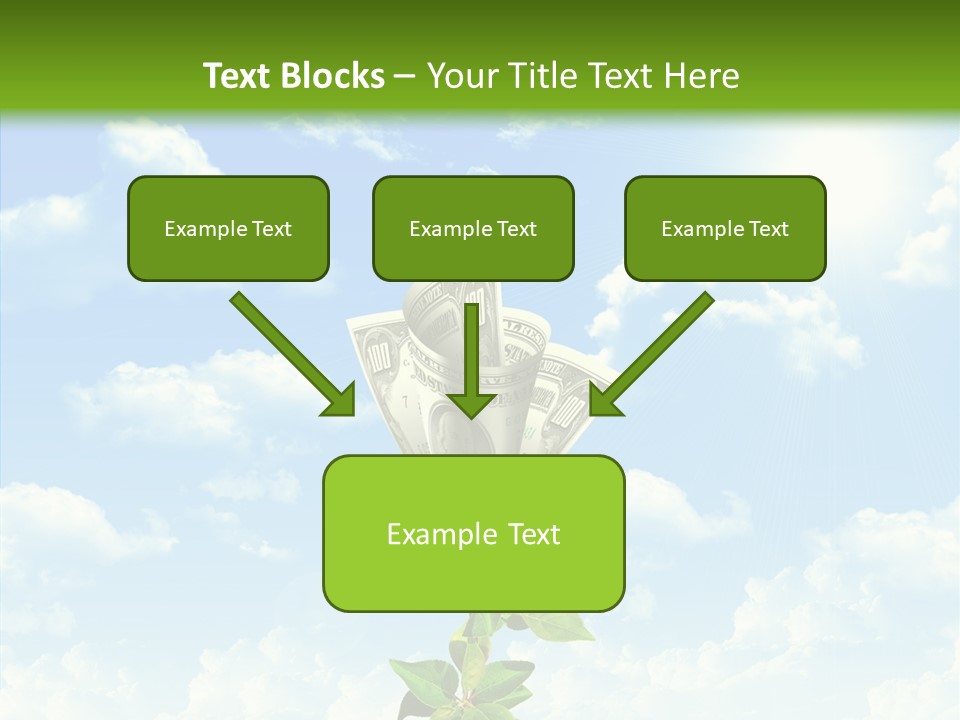 Leaf Currency Wealth PowerPoint Template
