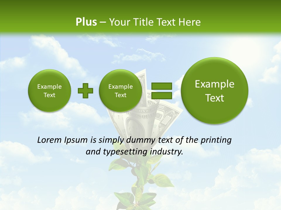 Leaf Currency Wealth PowerPoint Template