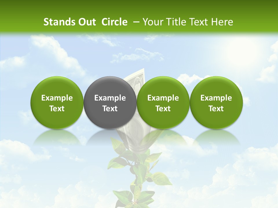 Leaf Currency Wealth PowerPoint Template